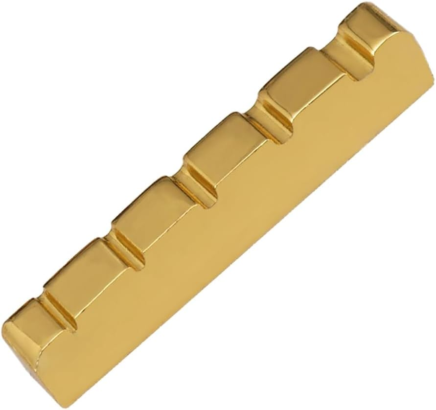Brass Nut 5 String Slotted Electric Bass Guitar Nut 45Mm X 6Mm