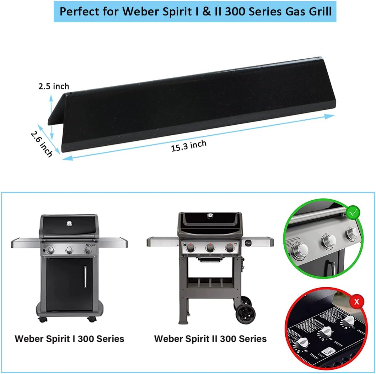 7636 Flavorizer Bars for Weber Spirit and Spirit II & GS4 Spirit II 300 Serie... - Picture 3 of 14