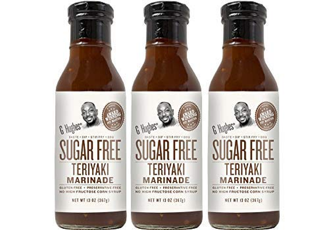 G Hughes Sugar Free Original Teriyaki Sauce 13 Oz (3 Pack)-Set of 2