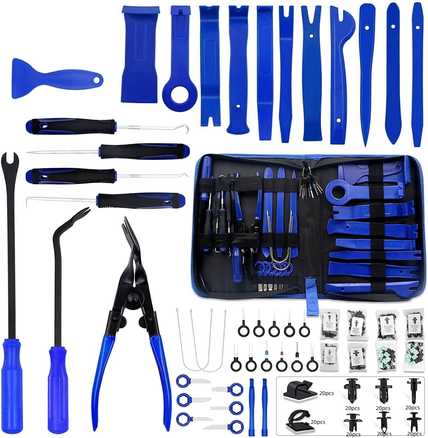 200 PCS Trim Removal Tool Kit,No Scratch Plastic Pry Tool Kit,Car Panel Faste... - Picture 8 of 14