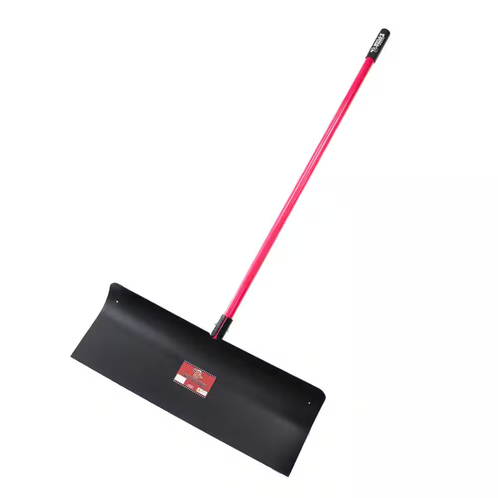 30 In. Steel Snow Pusher with Fiberglass Long Handle