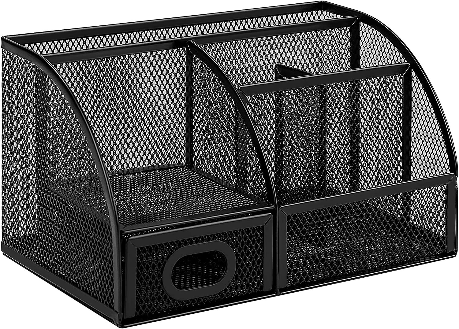 Amazon Basics Mesh Pen Holder and Organizer, Black, 9.1