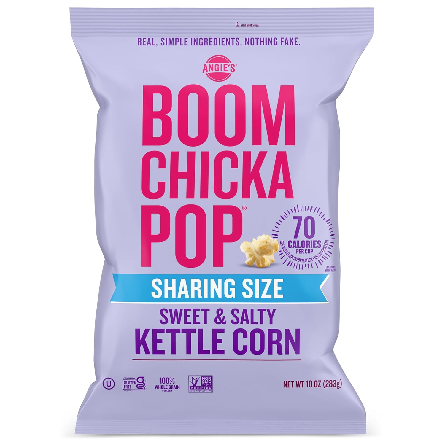 Angie'S BOOMCHICKAPOP Sweet and Salty Kettle Corn Popcorn, Gluten Free, Party Size 10 Oz.