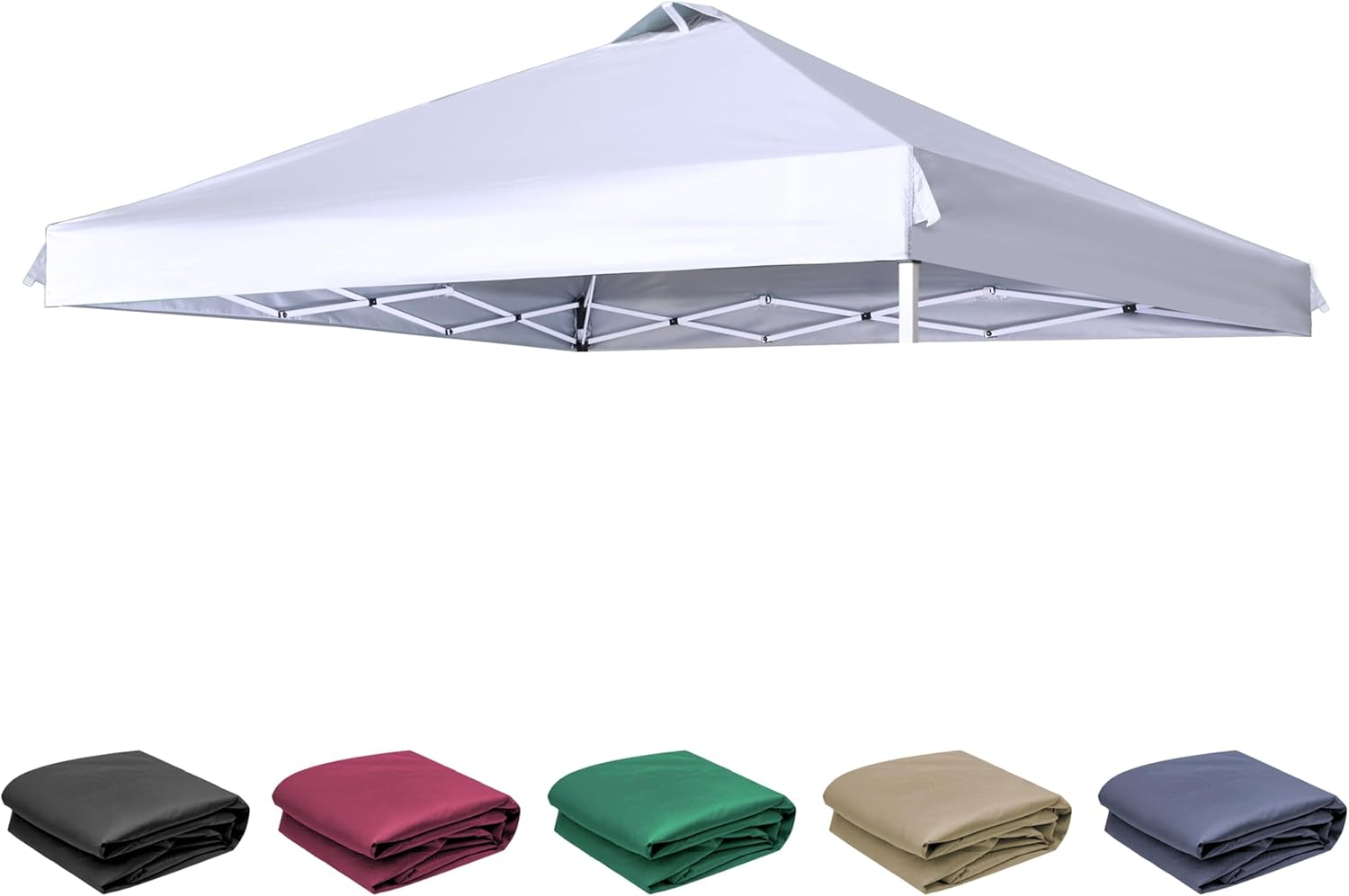 Replacement Top with Air Vent for 12X12 Canopy Frame, Canopy Cover ONLY, (Inner Layer Is Sunproof Silver Coating so It'S Grayer than Pure White)