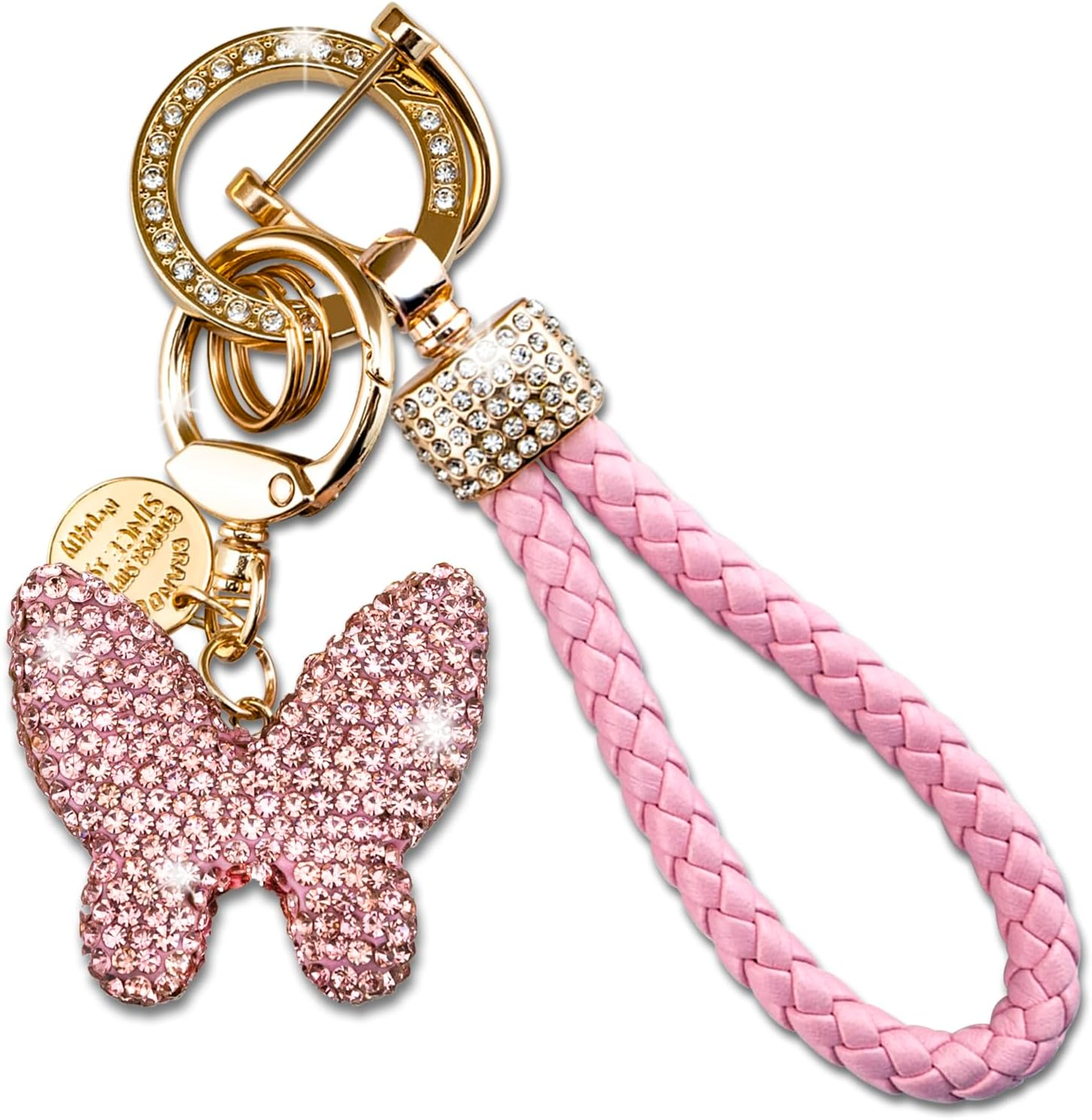 Heart Keychain Wristlet Bling Keychains For Women Girls Key Chain For Car Keys P