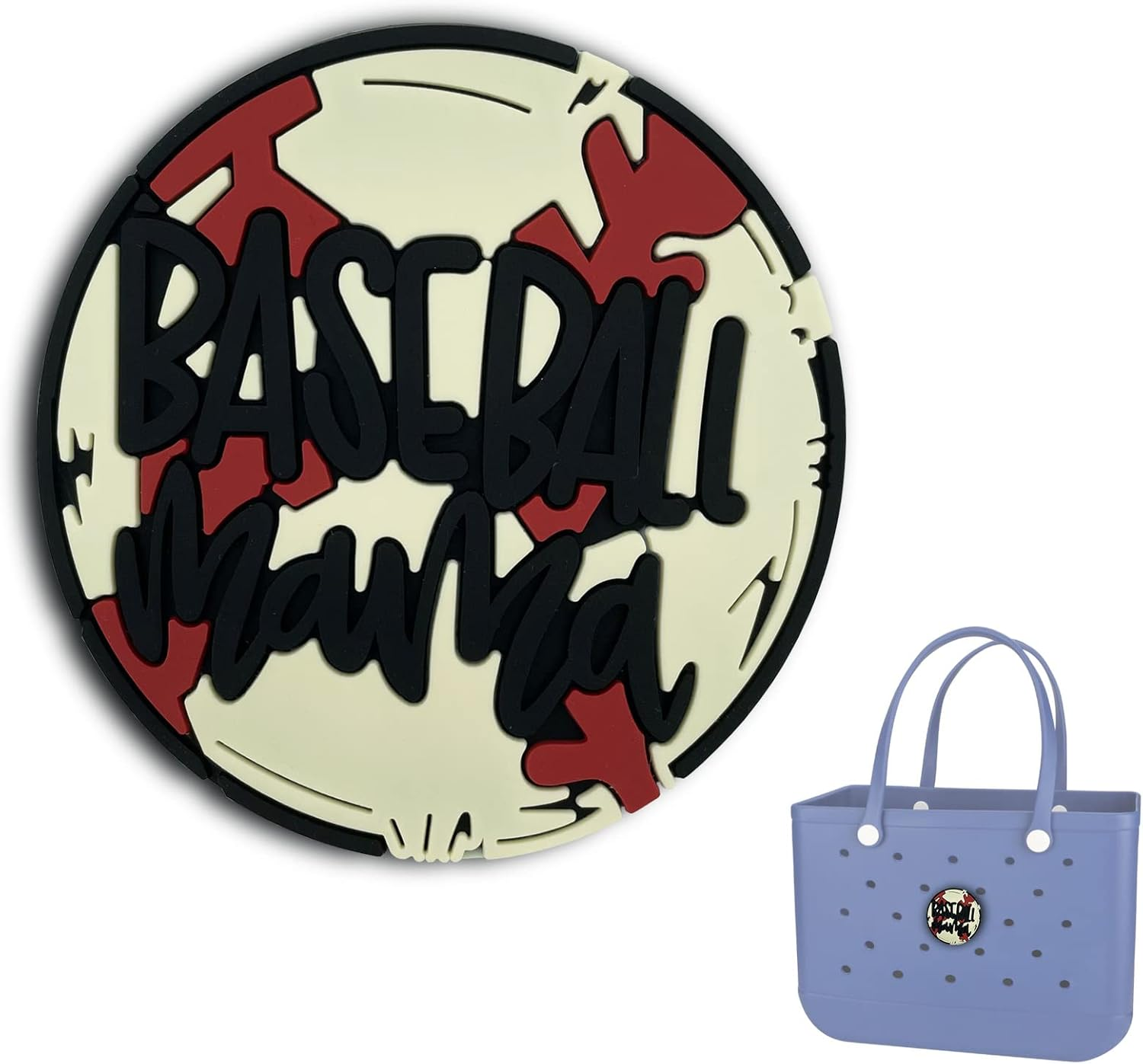 Bag Charms for Bogg Bag Accessories Decorative Bogg Bag Charms Baseball Insert Charm for Beach Tote Rubber Beach Bag Accessories