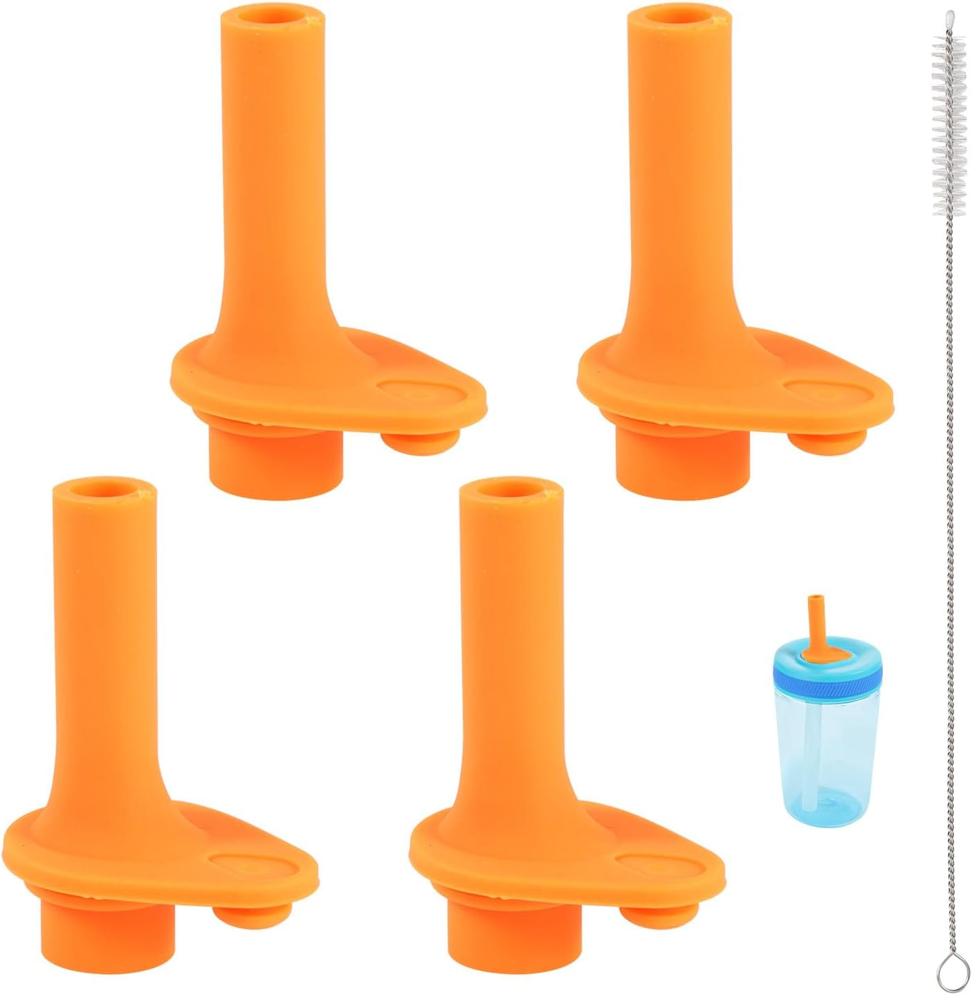 4-Pack Silicone Replacement Bite Valves for Zak Kelso 15Oz with Cleaning Brush