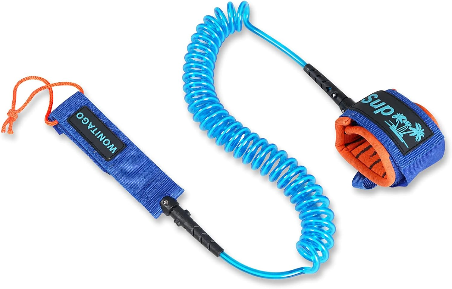 Coiled SUP Leash Premium Stand up Paddle Board Leg Rope Wrist Strap Surfboard Leash for Paddleboard, Shortboard, Longboard