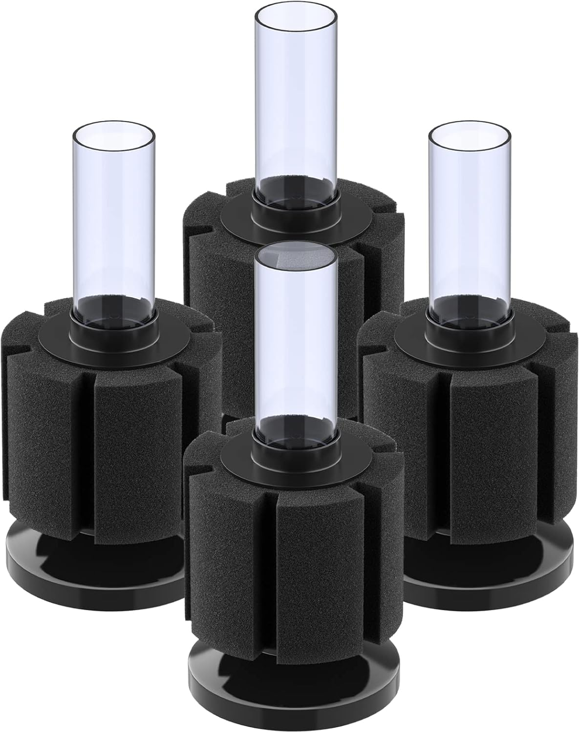 4 Pack Aquarium Nano Bio Sponge Filter Quiet Betta Fry Shrimp and Small Fish Foam Filter for Tiny Fish Tank up to 10 Gallon