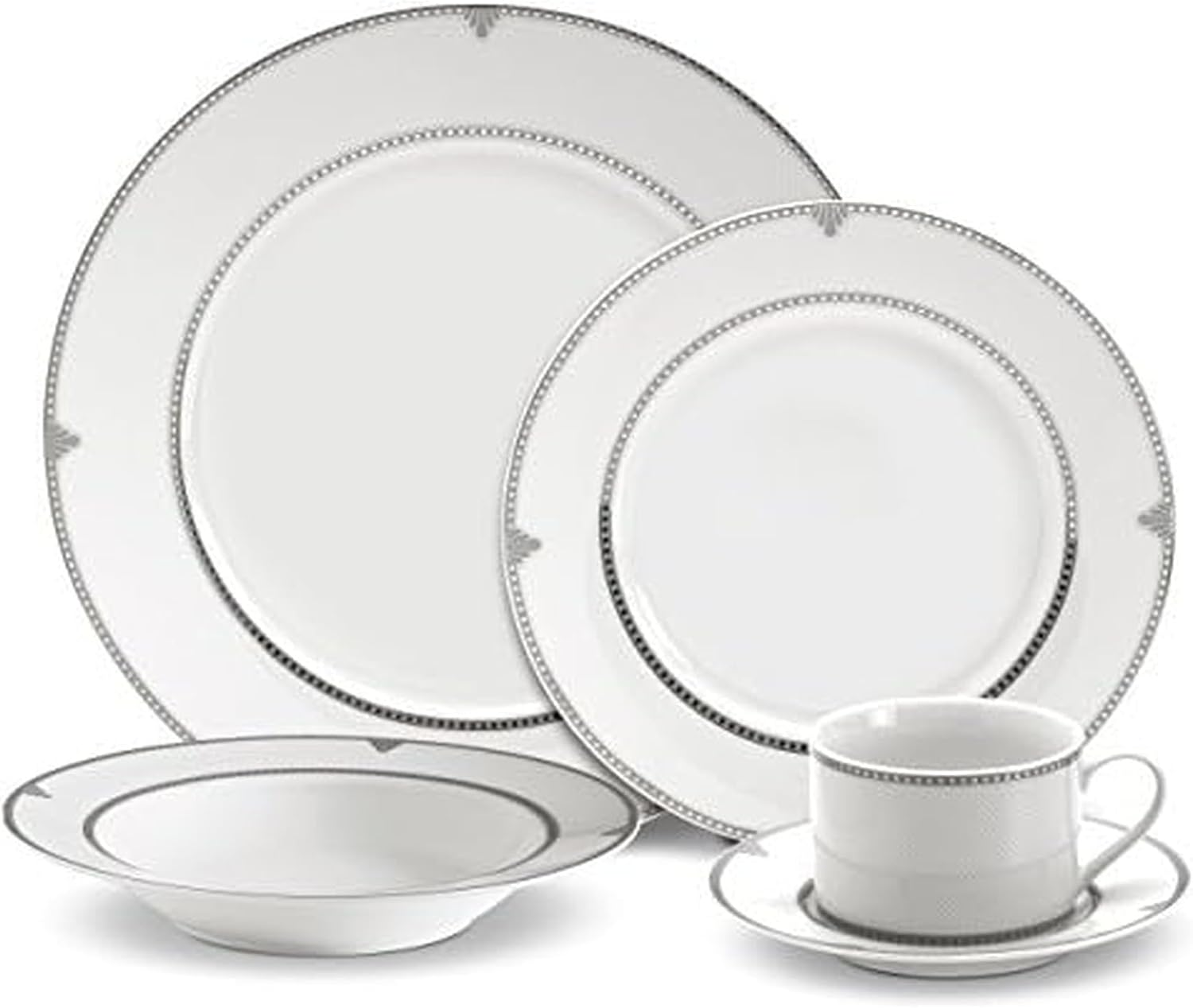 5162460 Regent Bead 40-Piece Porcelain Dinnerware Set, Service for 8