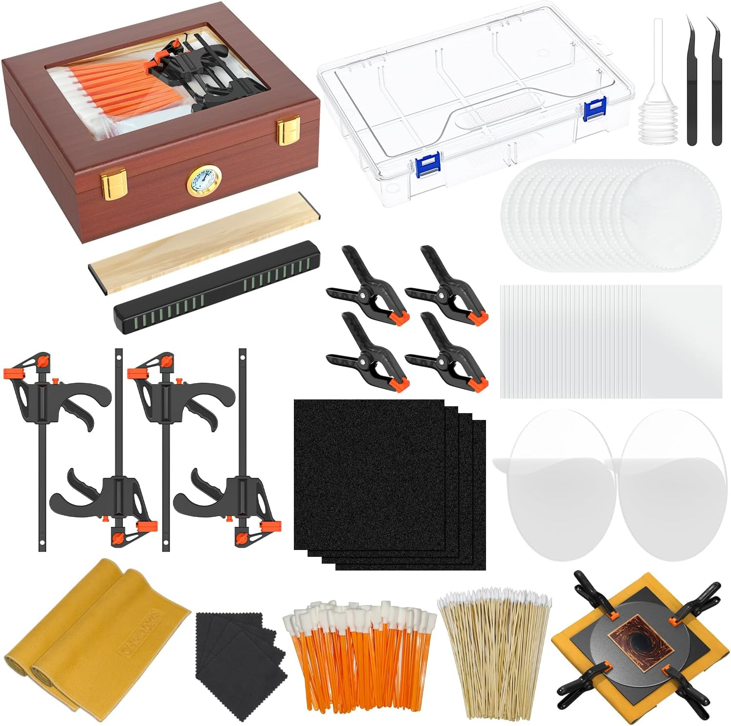 313 Pcs Trading Card Cleaning Kit, Card Grading Flattening Kit for TCG Collectors Collectible, Card Restoration Repair Fix Kits Bent Flatten Lifted Edges Accessories (313)