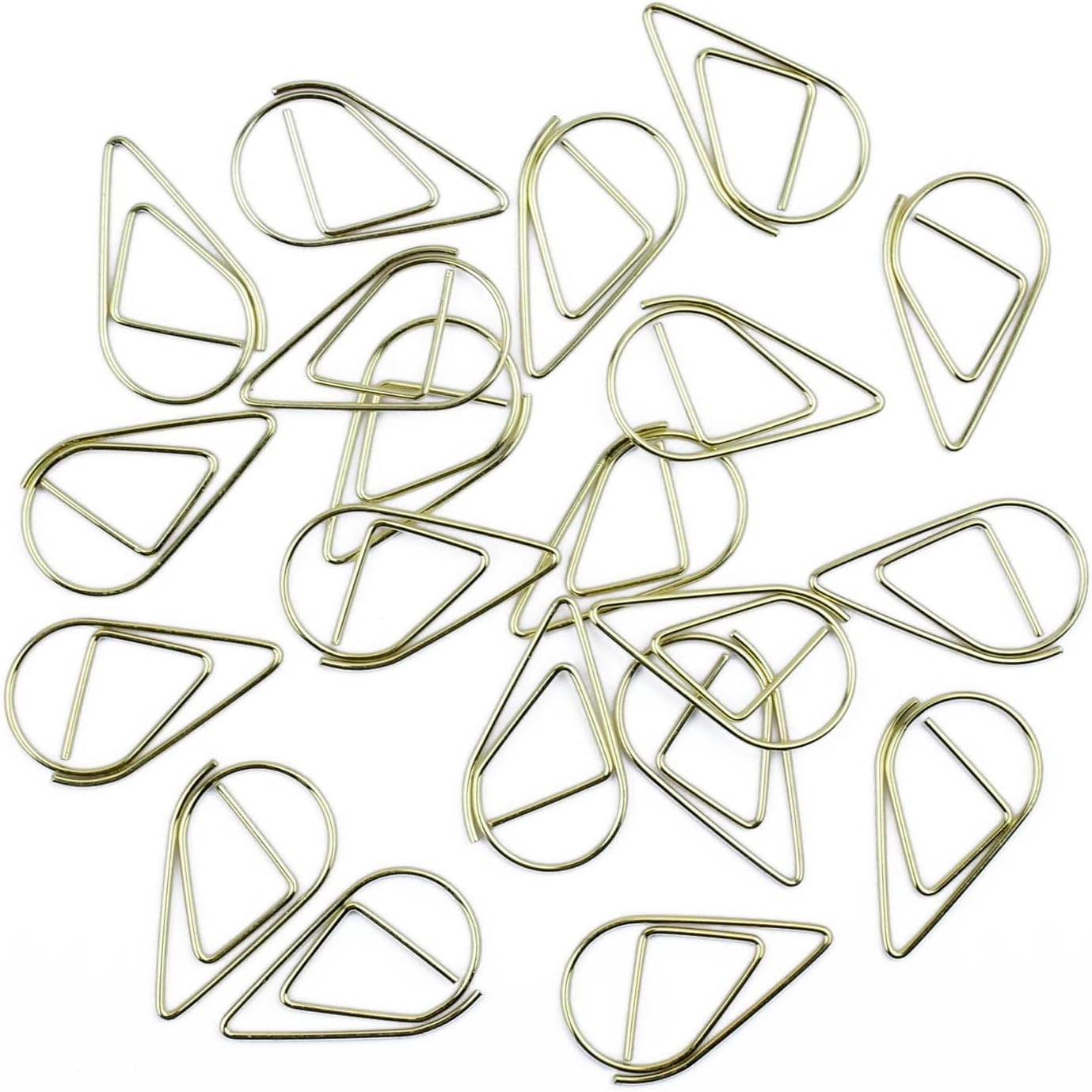 50Pcs Small Golden Paper Clips, Water Drop-Shaped Paperclips Bookmarks for Of... - Picture 10 of 16