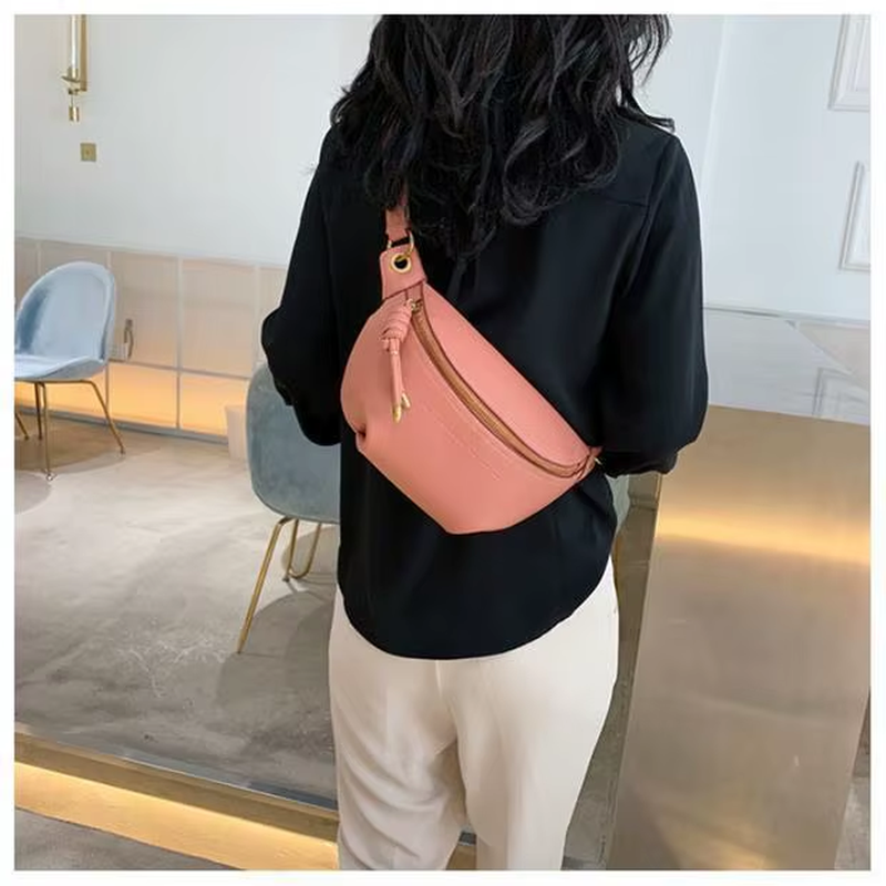 2023 New Chest Bag Women'S Large Capacity Soft Leather Waist Bag Handbags Ladies Purses Luxury Designer Hand Bags