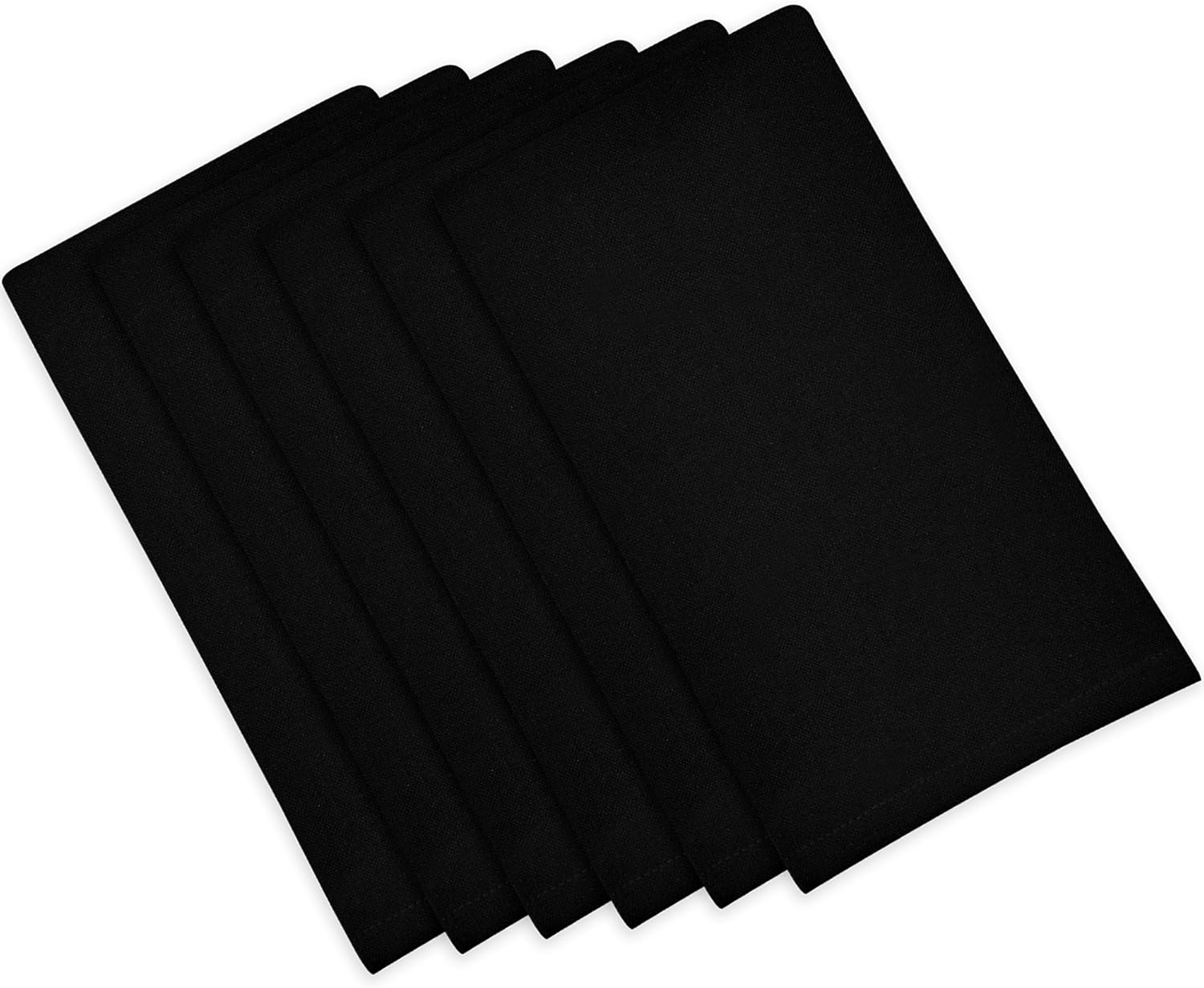 Cotton Dinner Napkins Black - 6 Pack (18 Inches X18 Inches) Soft and Comfortable - Durable Hotel Quality - Ideal for Events and Regular Home Use