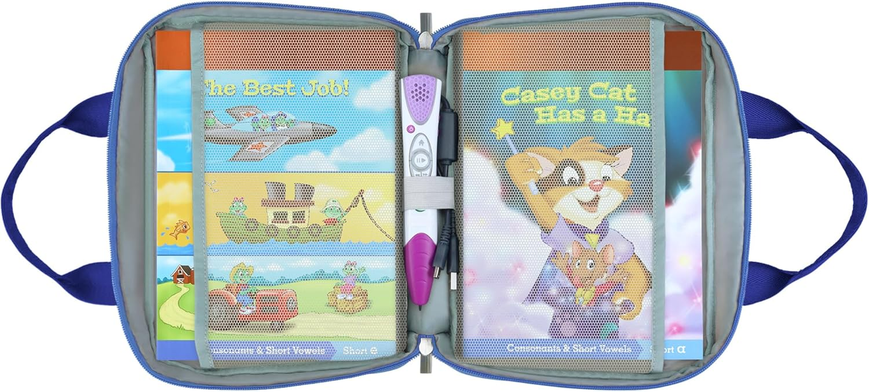 Travel Bag Compatible with Leapfrog Leapreader System Learn-To-Read 10 Book Mega Pack, Compatible with Leapfrog Leapreader Reading and Writing System, Blue