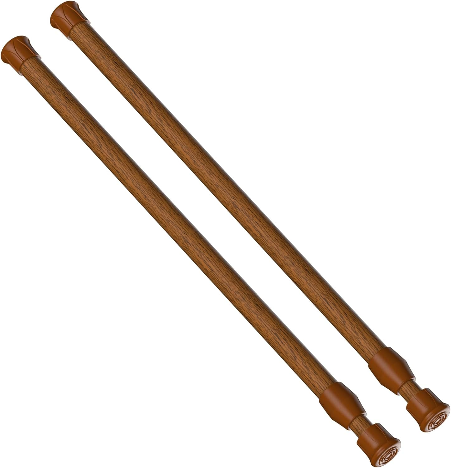 Spring Tension Curtain Rod Short Tension Rod(Wood,12