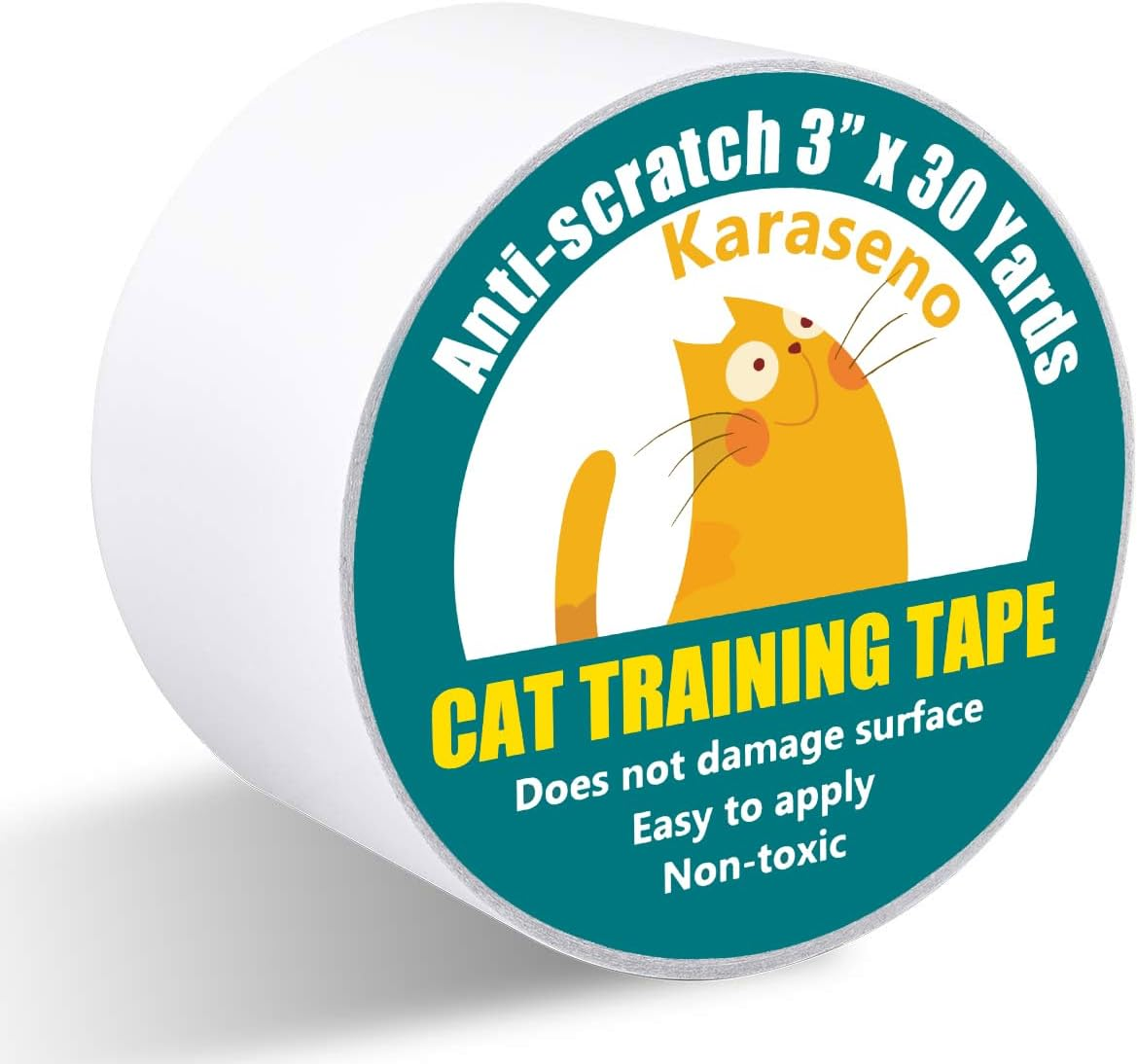 Anti Cat Scratch Tape, 3 Inches X 30 Yards Cat Training Tape, 100% Transparent Clear Double Sided Cat Scratch Deterrent Tape, Furniture Protector for Couch, Carpet, Doors, Pet & Kid Safe