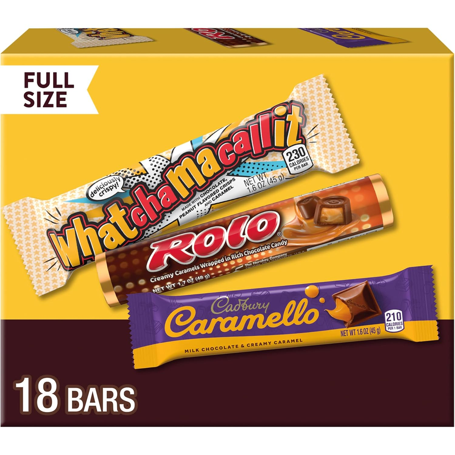 Hershey Assorted Caramel Candy Box, 29.4 Oz (18 Pieces)