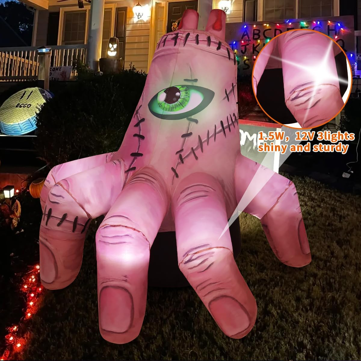 6 FT Halloween Inflatable Hand Outdoor Decorations Blow up Yard Scary Decor