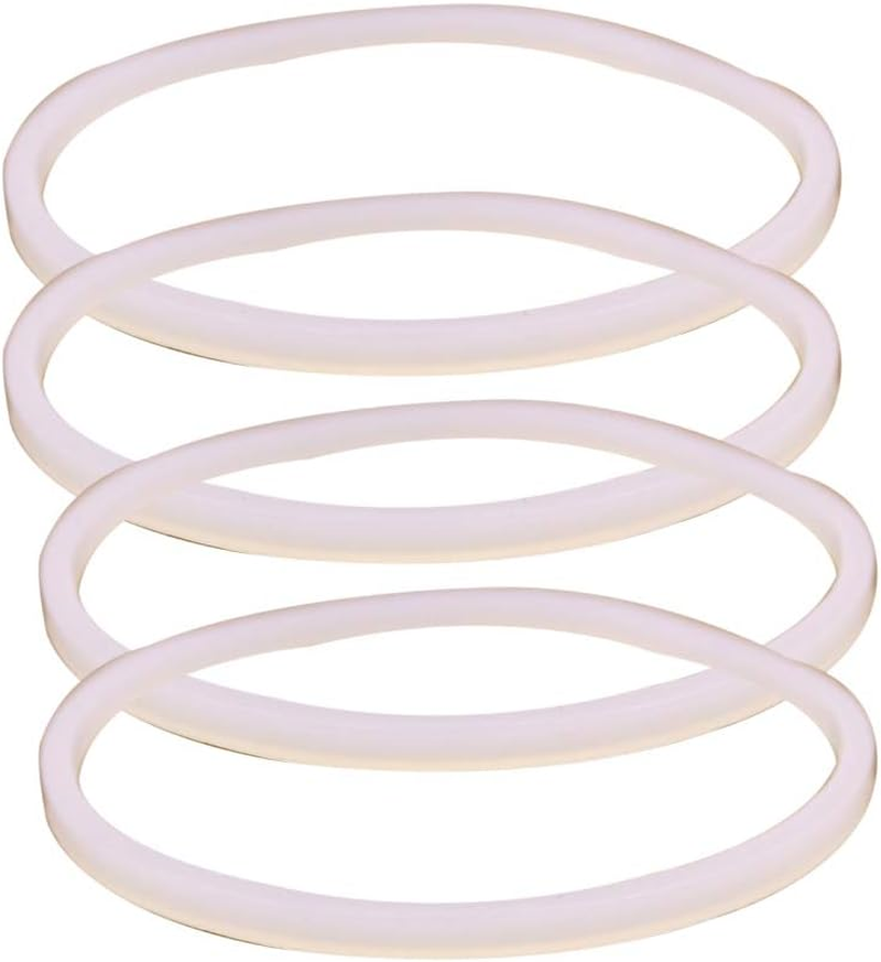 Anbige 4PCS White Rubber Sealing O-Ring Gasket Replacement Parts,Compatible with Ninja Juicer Blender Replacement Seals (4 3.22Inch Gaskets)