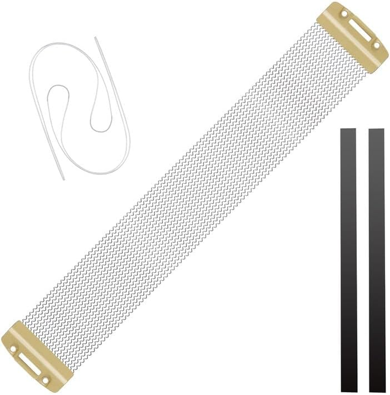 EASTROCK Snare Drum Wires Snare Wire Drum Wire-20 Strand 14 Inch, Snare Drum Accessories with Snare Wire Straps (Brass 20 Strand)