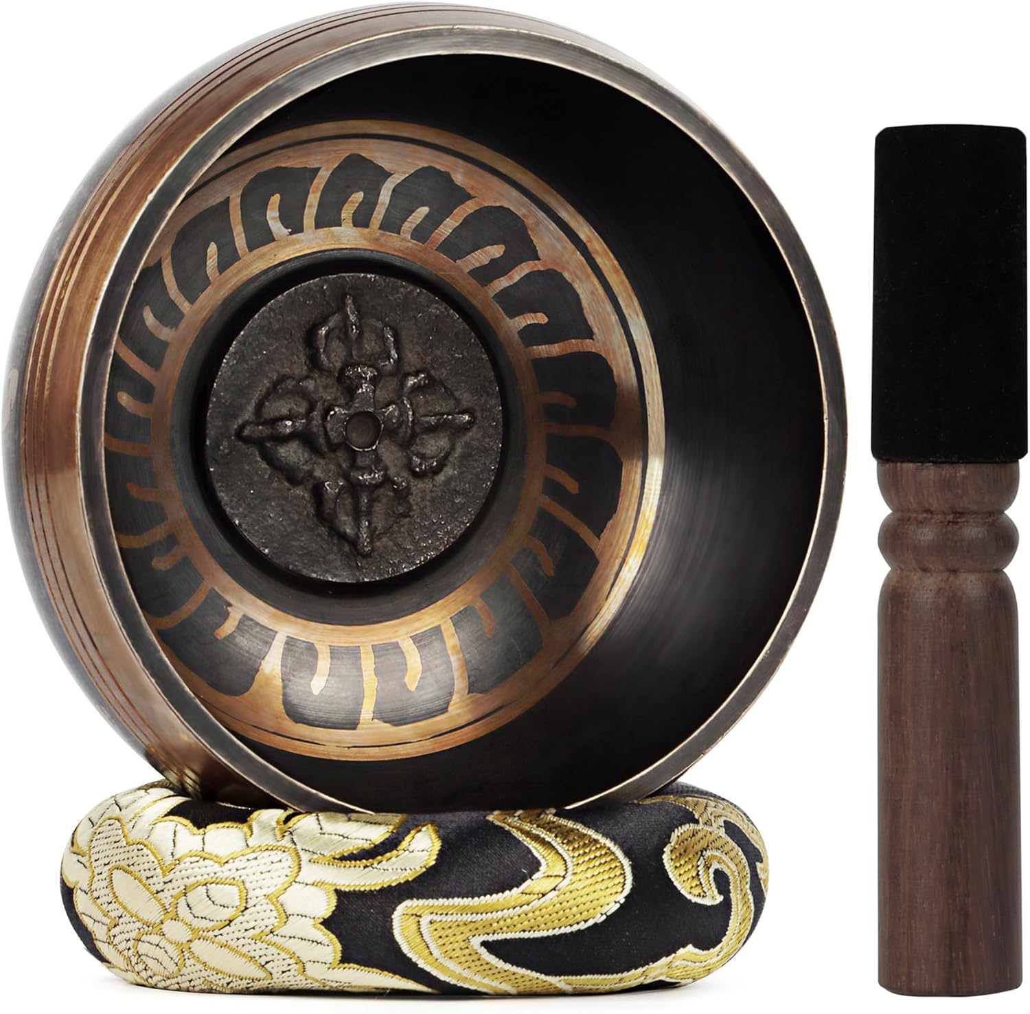 3.54In Tibetan Singing Bowl Set Handmade in Nepal Sound Bowl for Yo...