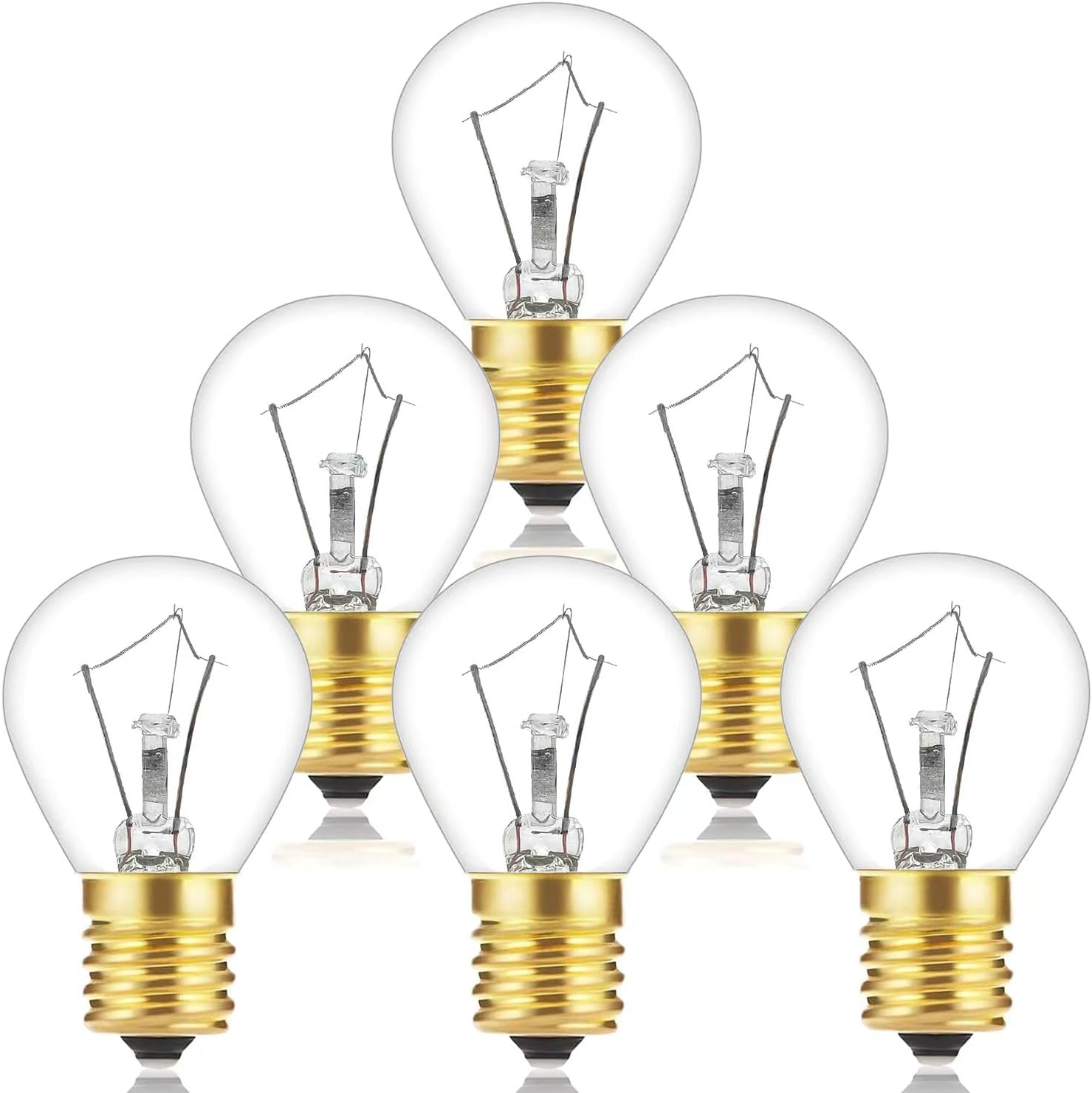 Lava Lamp Bulb 25 Watt, E17 Intermediate Base 6 Packs the Lava Original Replacement Bulb for 14.5-Inch Lava Lamp, Soft Warm White Glow, Long Life, High Temp Resistance, High-Output Heat S11 Bulb