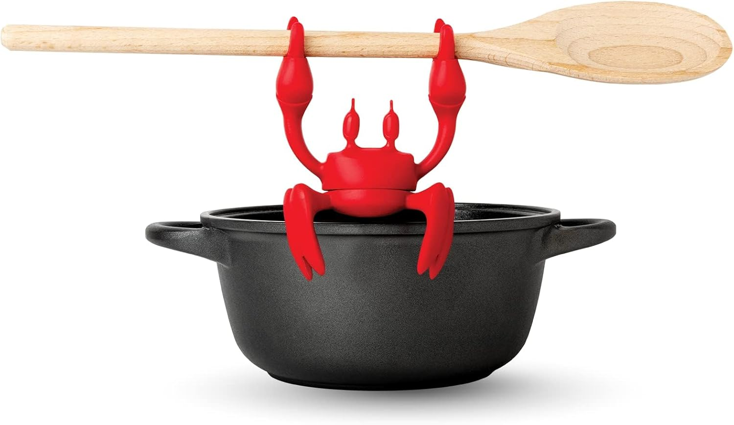 Red The Crab Silicone Utensil Rest - Kitchen Gifts, Silicone Spoon Rest - Heat-Resistant Kitchen - Steam Releaser, Chopstick Rests & Holders
