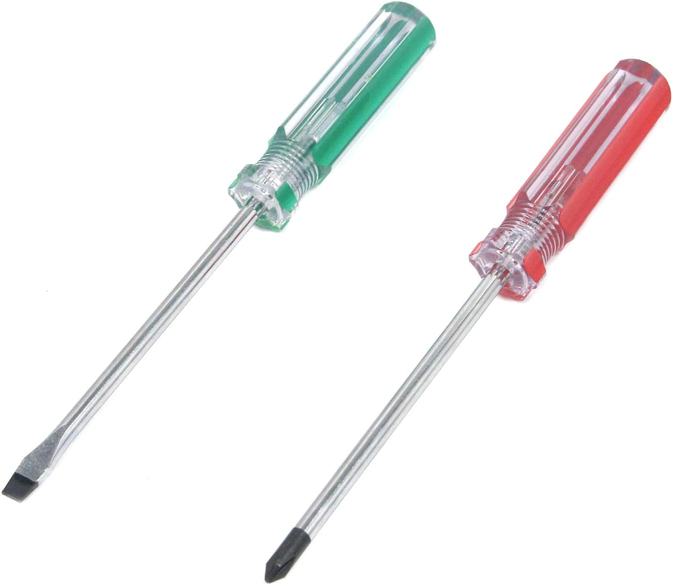 Magnetic Screwdriver Set 2 PCS, Magnetic 5Mm Phillips and Flat Head Tips Screwdriver with 4 Inch Steel Shaft for Repair Home Improvement Craft