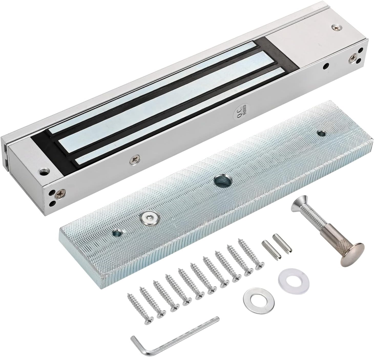 Electric Magnetic Lock 280KG/600LBS Force, 12V NC Mode, Access Control for Metal, Fire Proof, Wooden, Glass Doors