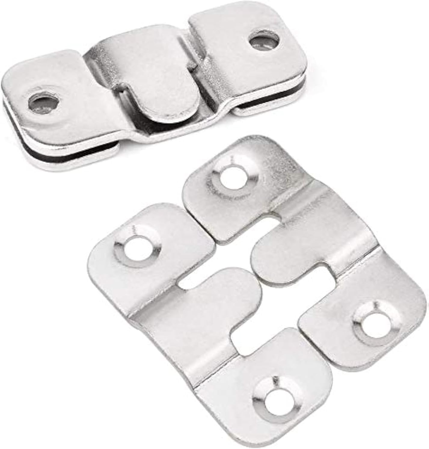 10 Pairs Flush Mount Bracket Alloy Steel Interlock Photo Frame Hook Wall Mount