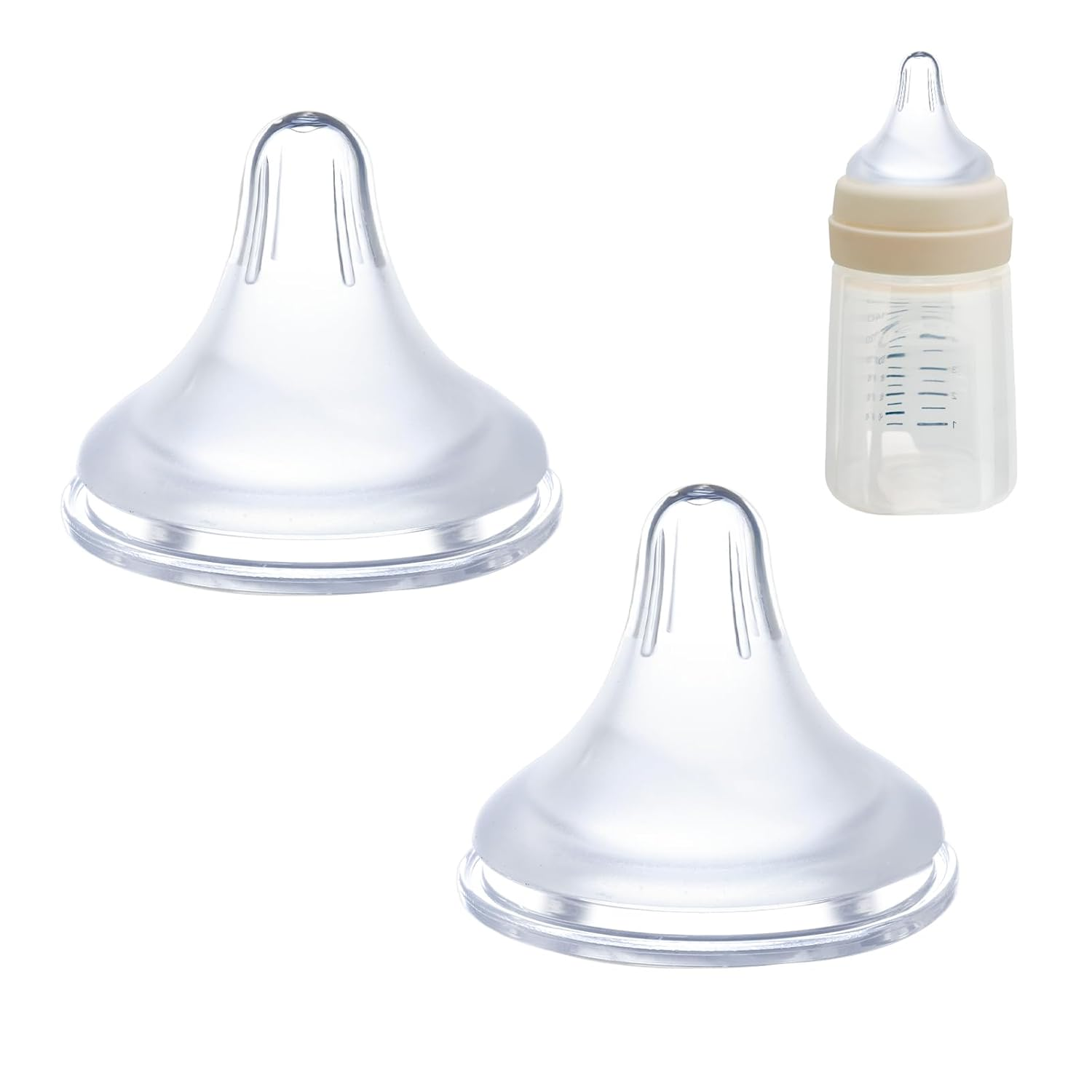 Bottle Nipples Compatible with Spectra with Baby Safe Soft Silicone,Medium Fl...