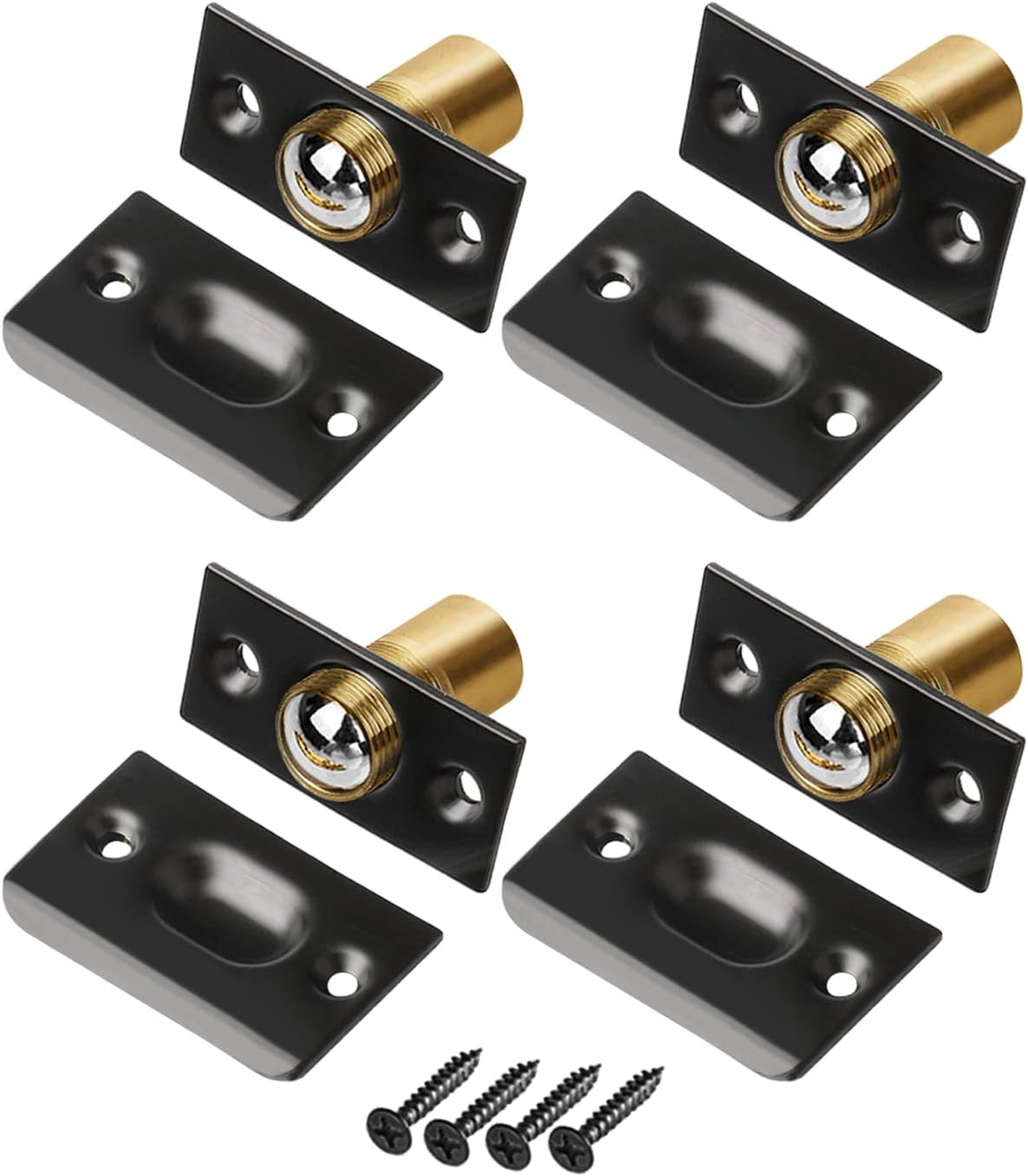 4 PCS Adjustable Drive In Ball Catch Hardware French Pantry Door Latch