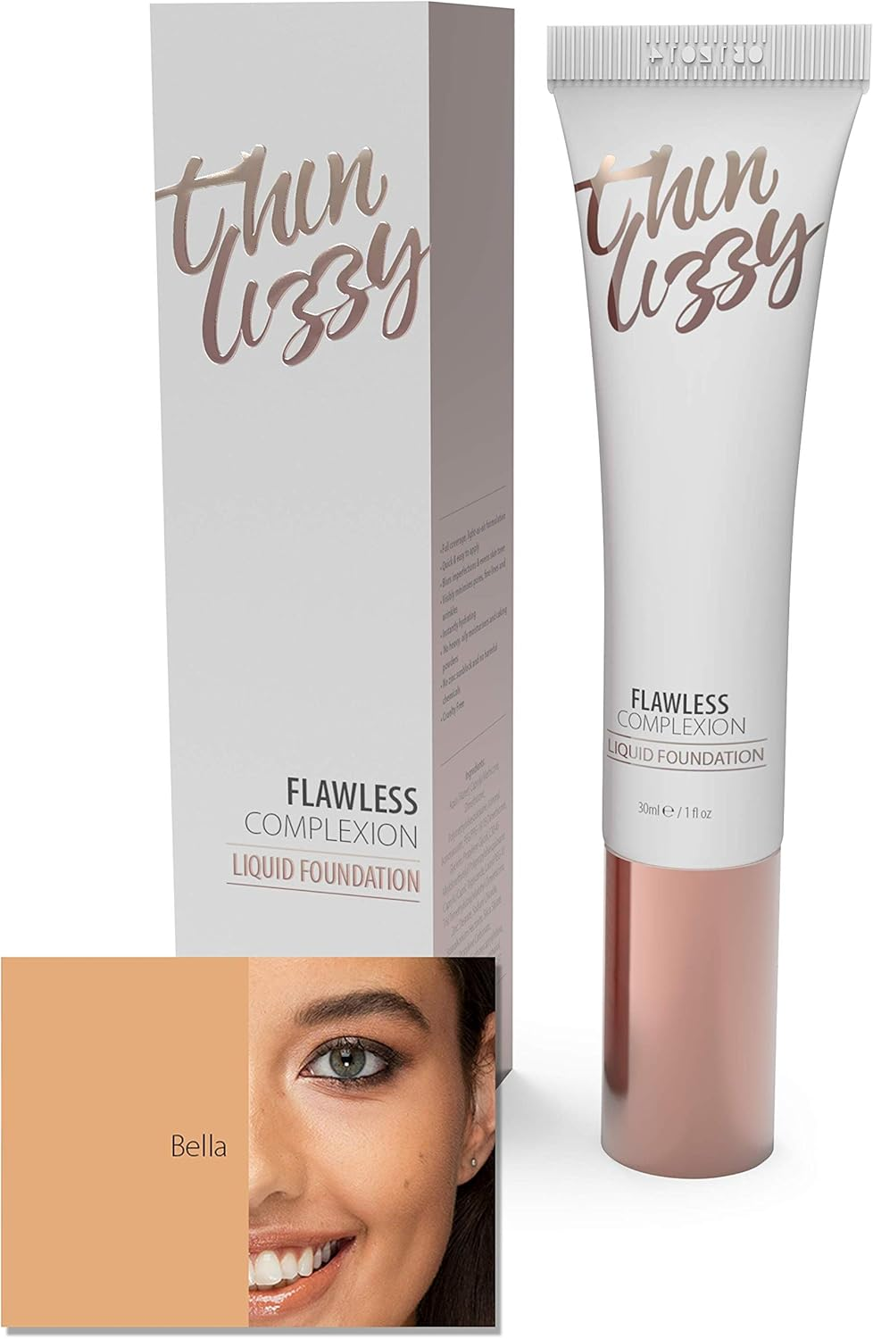 Thin Lizzy Flawless Complexion Natural Liquid Foundation, Full Coverage, Natu... - Picture 7 of 19