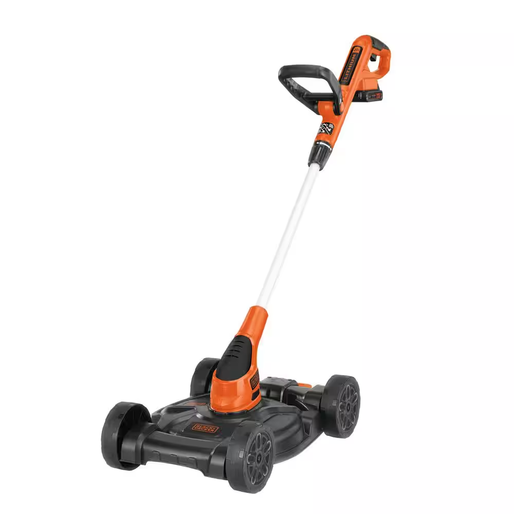 20V MAX Cordless Battery Powered 3-In-1 String Trimmer, Lawn Edger & Lawn Mower Kit with (2) 2Ah Batteries & Charger