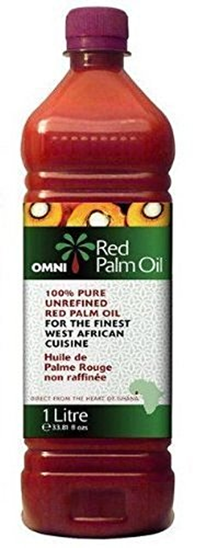 100 Percent Pure Red Palm Oil 33.81 Oz Natural Cooking Oil Bottle 33.81oz