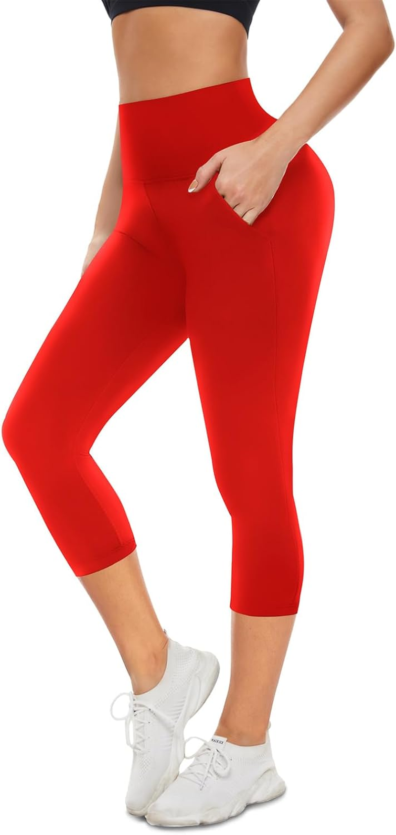 Leggings with Pockets for Women - High Waist Tummy Control Yoga Pants Running Gym Workout Dance Pants