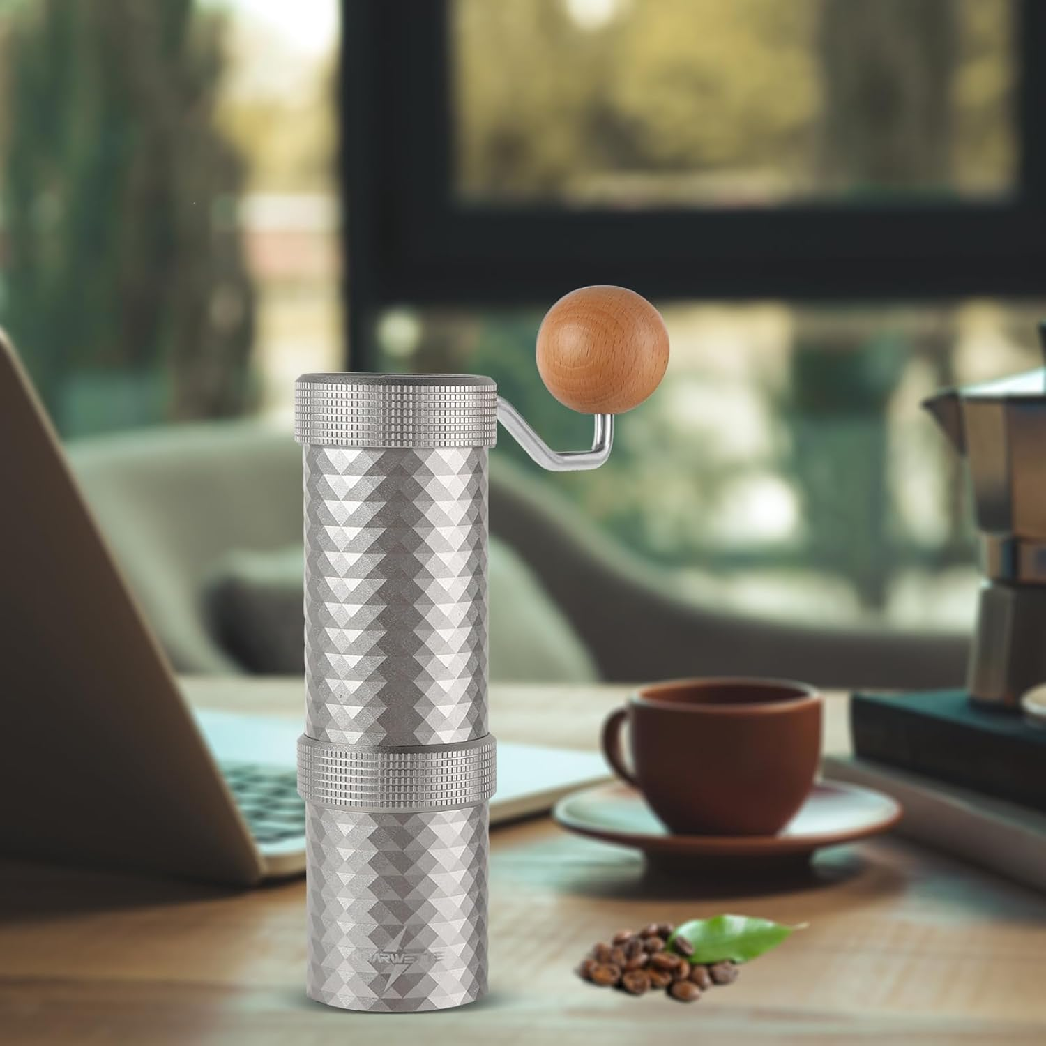 KharWette Manual Coffee Grinder Stainless Steel Conical Burr Capacity 20+g Ad... - Picture 8 of 13