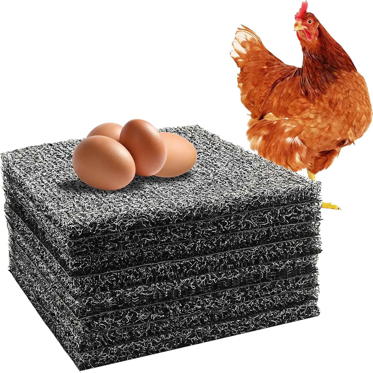 8 Pcs Nesting Pads for Chicken Coop - Washable Chicken Nesting Pads, Reusable Chicken Coop Accessories for Hen Laying Mats 12