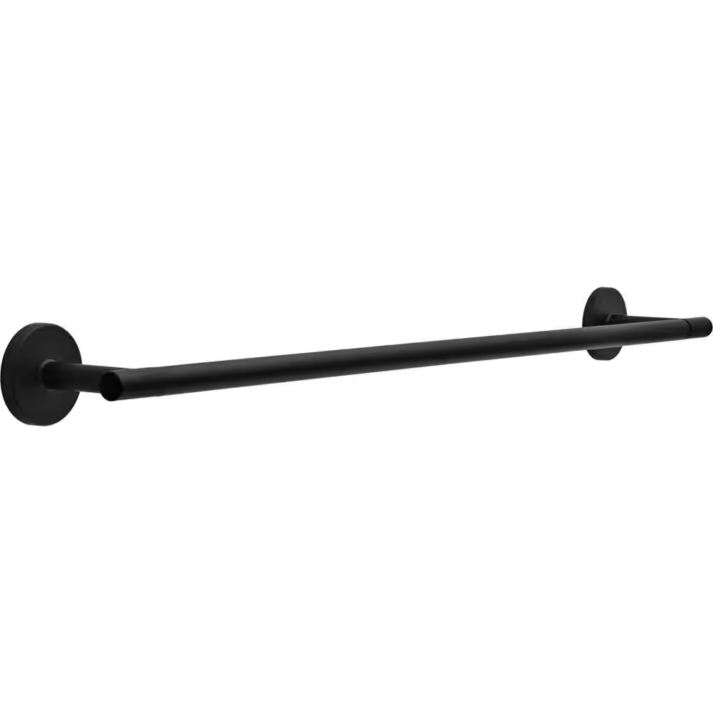 Lyndall 24 In. Wall Mount Towel Bar Bath Hardware Accessory in Matte Black