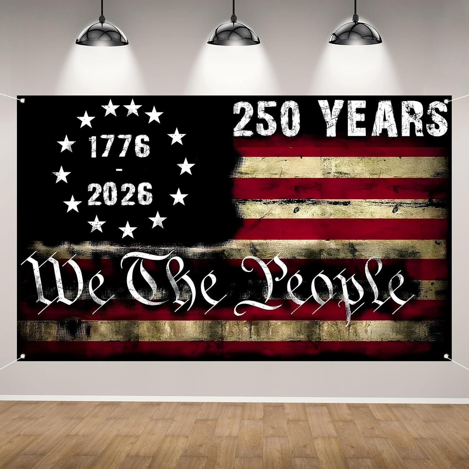 Vintage American 250Th Backdrop for Photography 250 Years 250Th Anniversary Memorial Day 4Th of July Independence Day Banner Patriotic Decorations and Supplies for Home Party-71×43''