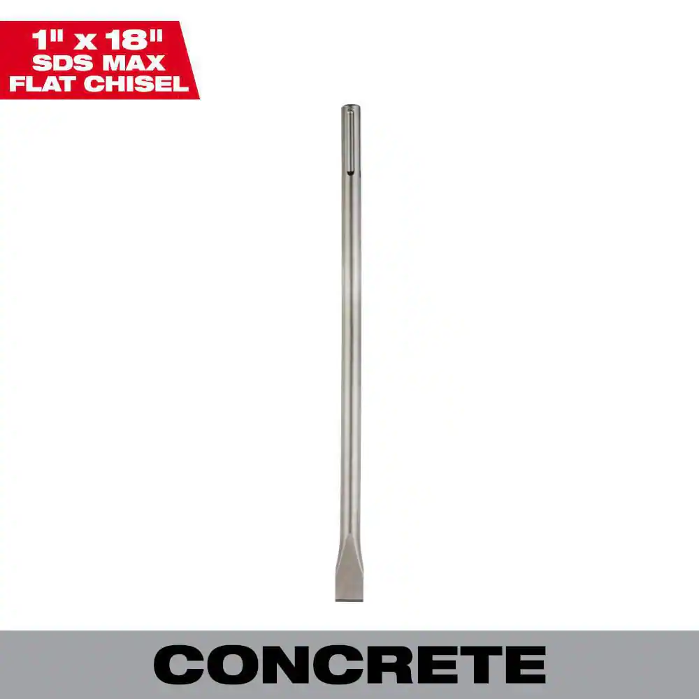 1 In. X 18 In. SDS-MAX Steel Flat Chisel