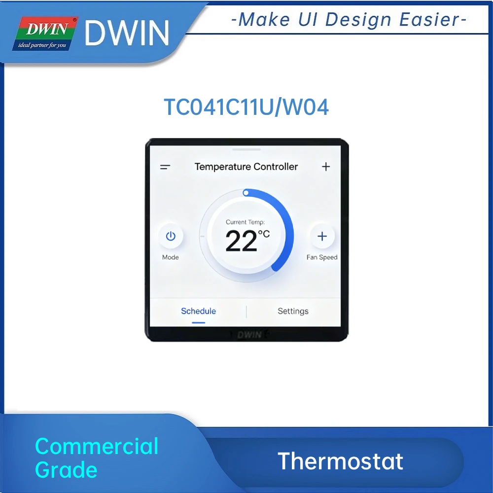 4.1 Inch 720*720 Thermostat 250nit IPS TFT LCD Module Touch Screen WiFi RS485 Capacitive Touch Panel for Smart Home