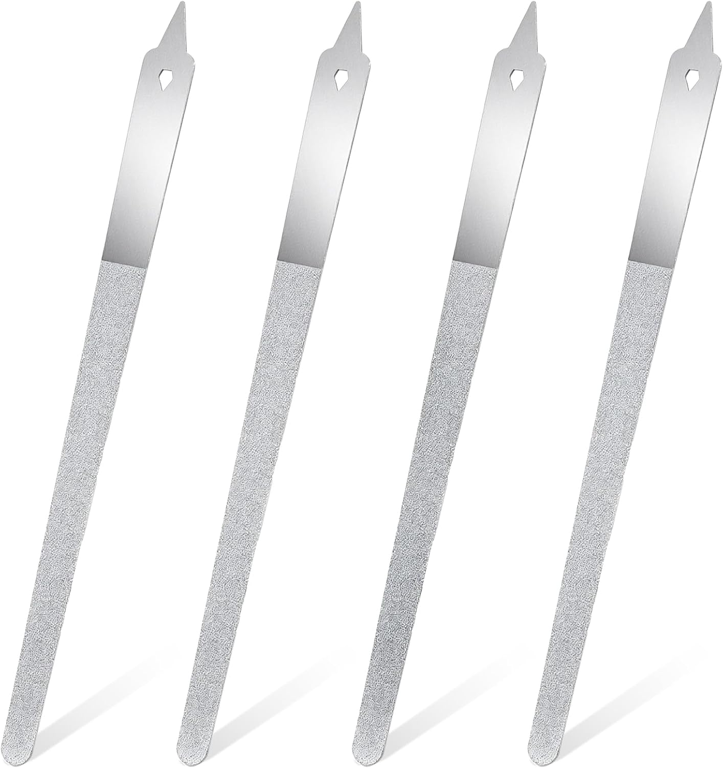 4 PCS Diamond Deb Nail File, 6-Inch, Stainless Steel Metal