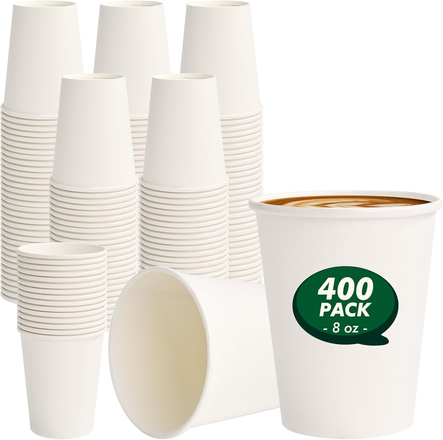 400 Vasos De Papel Para Cafe 8 oz Desechables Para Bebidas Calientes Y Fiestas