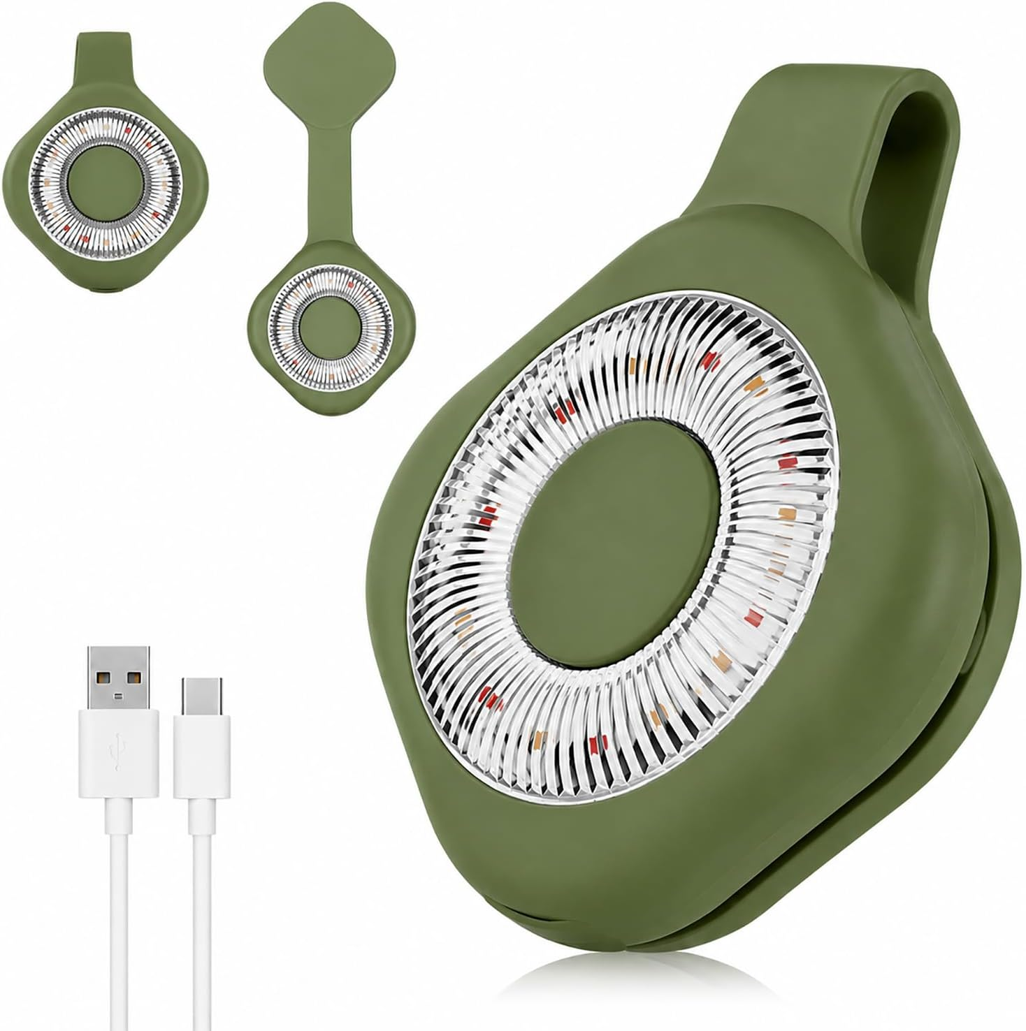 Magnetic Clip on Light Rechargeable, Hands-Free Badge Flashlight