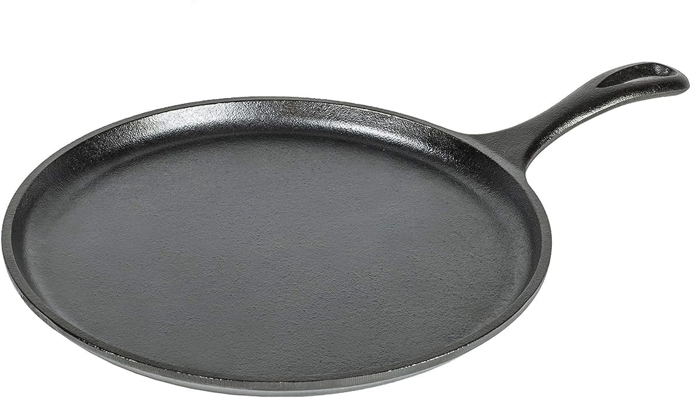 Lodge L9OG3 Cast Iron round Griddle, Pre-Seasoned, 10.5-Inch