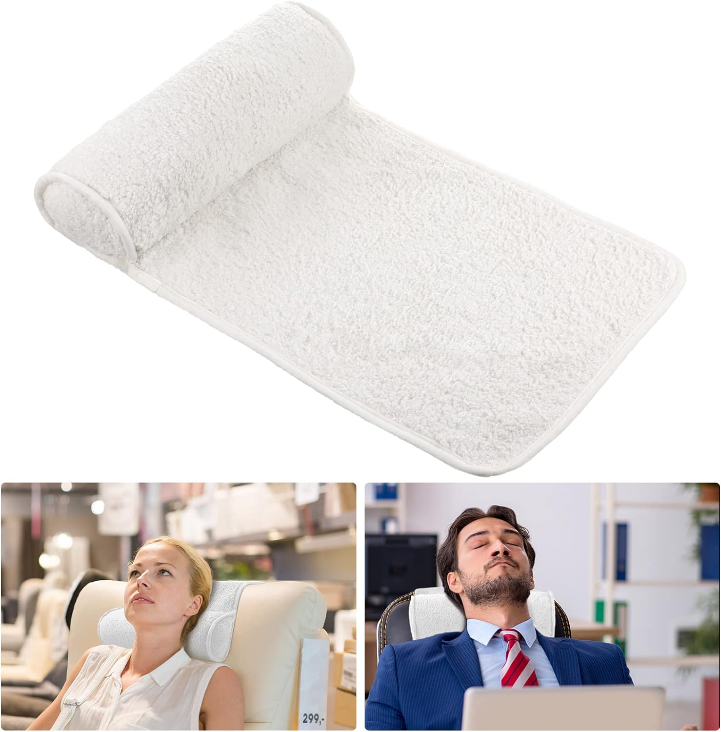 Weysat Neck Pillow for Recliner Head Pillow Adjustable Plush Pillow Neck Roll... - Picture 8 of 19