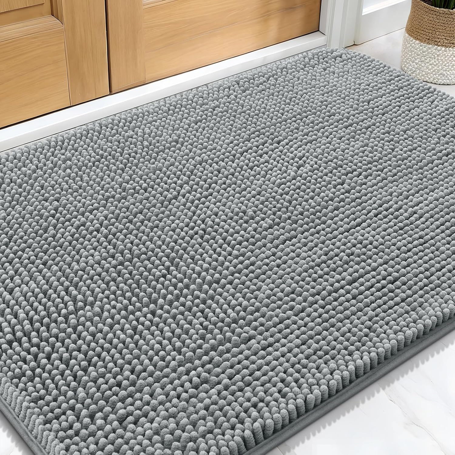 Transform Your Entryway with the OLANLY Dog Door Mat – Soft, Absorbent, and Non-Slip for Muddy Paws (30