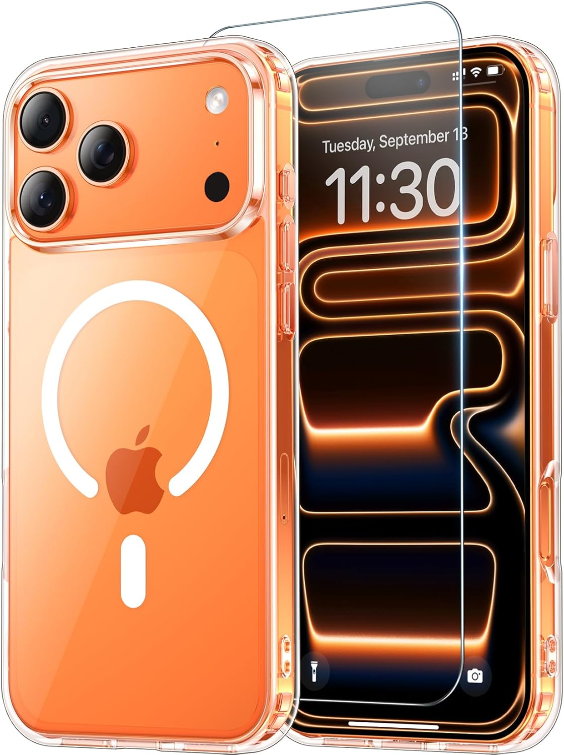 Clear Case for iPhone 17 Pro Max with Screen Protector, MagSafe Compatible